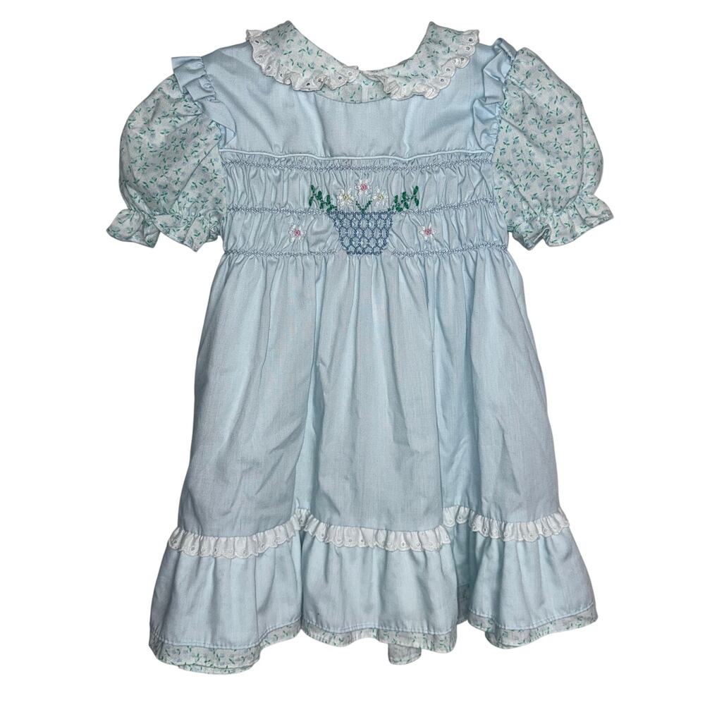Polly Flinders vintage 4T dress smock collar